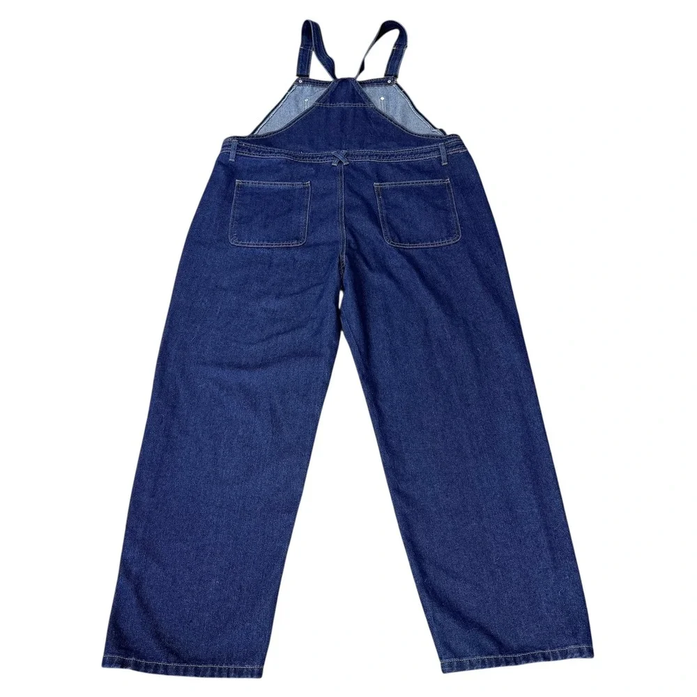 RUNCATI Dark‎ Wash Denim Bib Overalls Baggy Relaxed Fit Carpenter Work Mens XXL